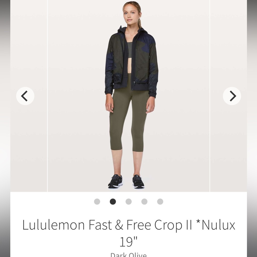 Lululemon fast & free 19” legging dark olive